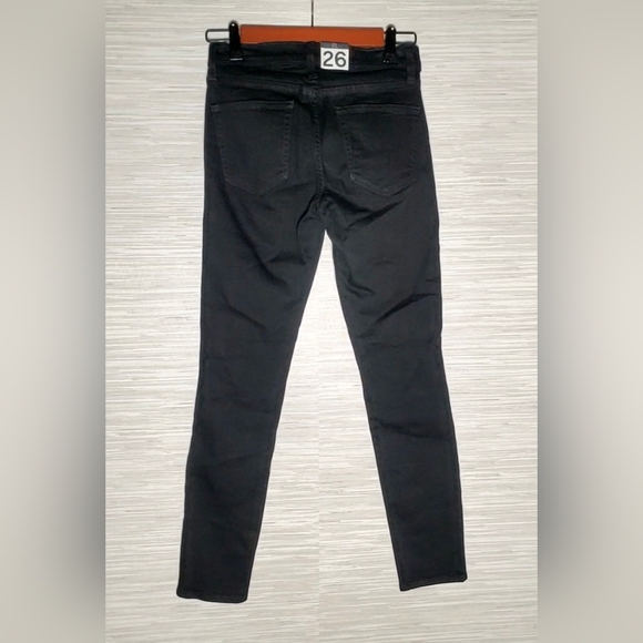 GAP Mid Rise True Skinny Ankle Jeans Black Rinse Size 26/2 RT$80 NWT Biker Moto - Picture 11 of 15